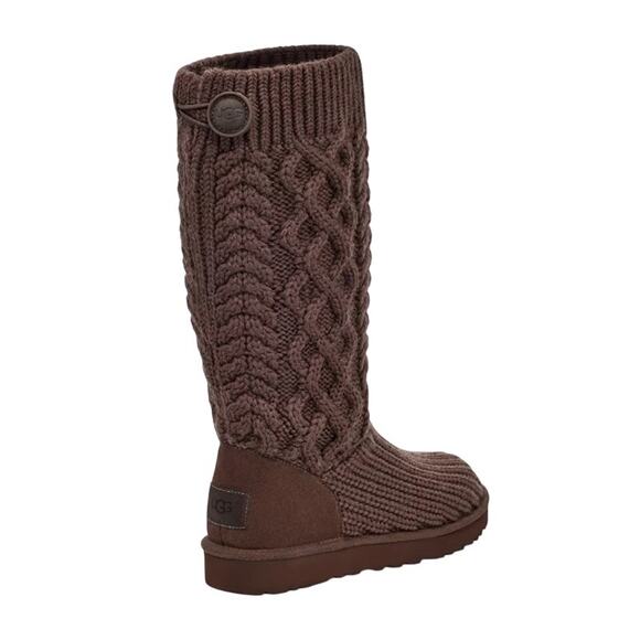 UGG Womens Classic Cardi Bootie US 8 EU 39 Brown Knit GUC - Picture 2 of 13